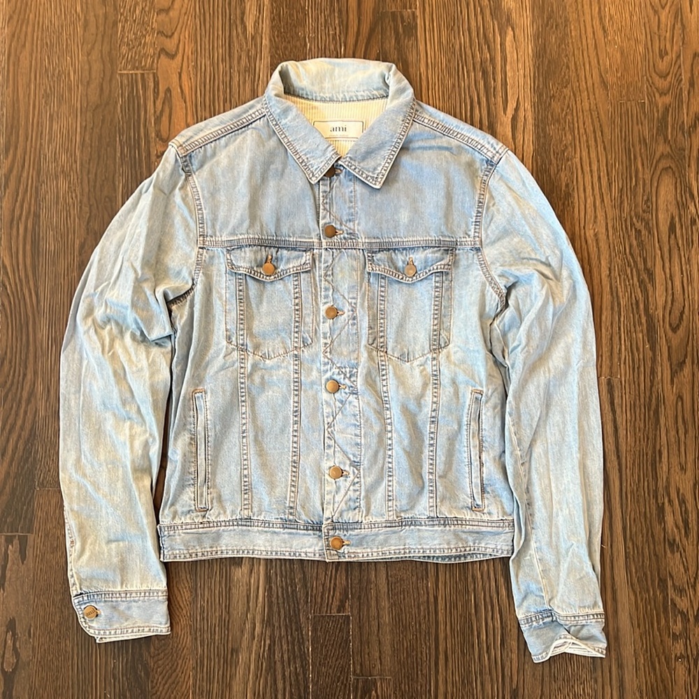 AMI Slim-Fit Lightweight Washed Denim Jacket